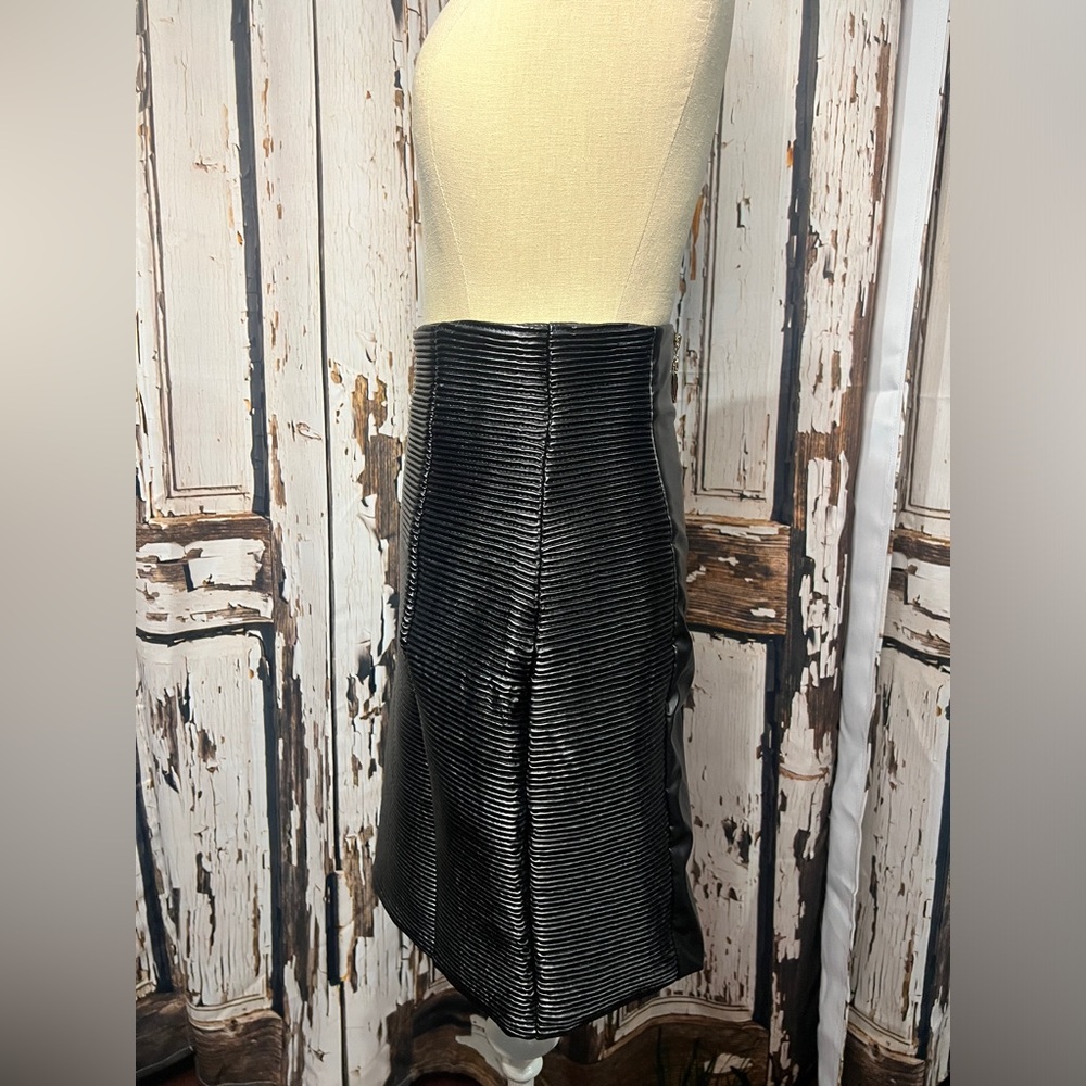 AKIRA Black and Silver Pencil Skirt - Picture 4 of 8